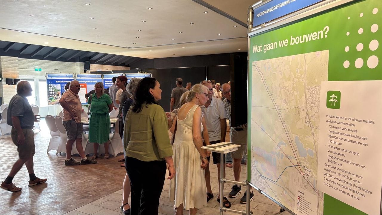 Het was druk op de infoavond van TenneT in De Moer (foto: Pieter Soethout)