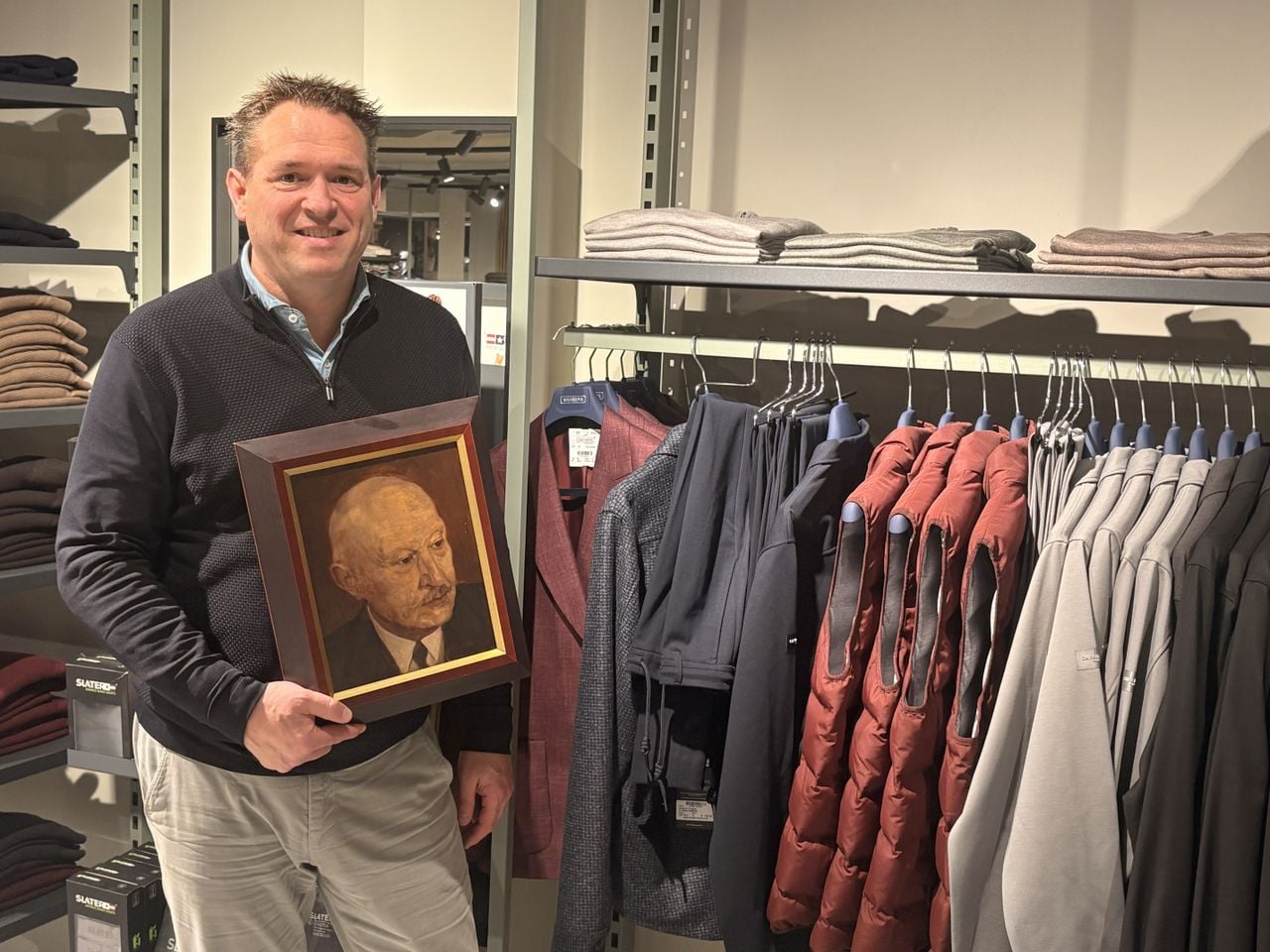 Wouter Wehberg met zijn overgrootvader, de oprichter van de zaak (foto: Wouter Wehberg)