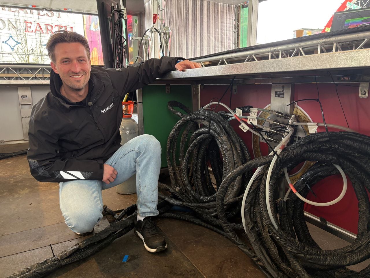 Op het terrein ligt voor 7,5 kilometer aan leidingen (foto: Omroep Brabant).