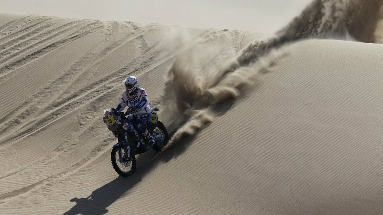 Frans Verhoeven tijdens de Dakar Rally van 2013.