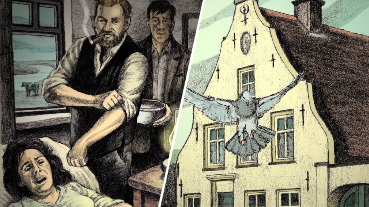 De dokter en het doktershuis in Lith getekend door Eric.