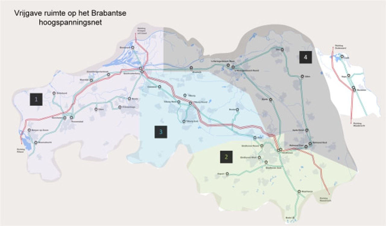 Een overzicht hoe in de toekomst door extra transformatoren ruimte komt in regio's op het elektriciteitsnetwerk (illustratie: TenneT) 