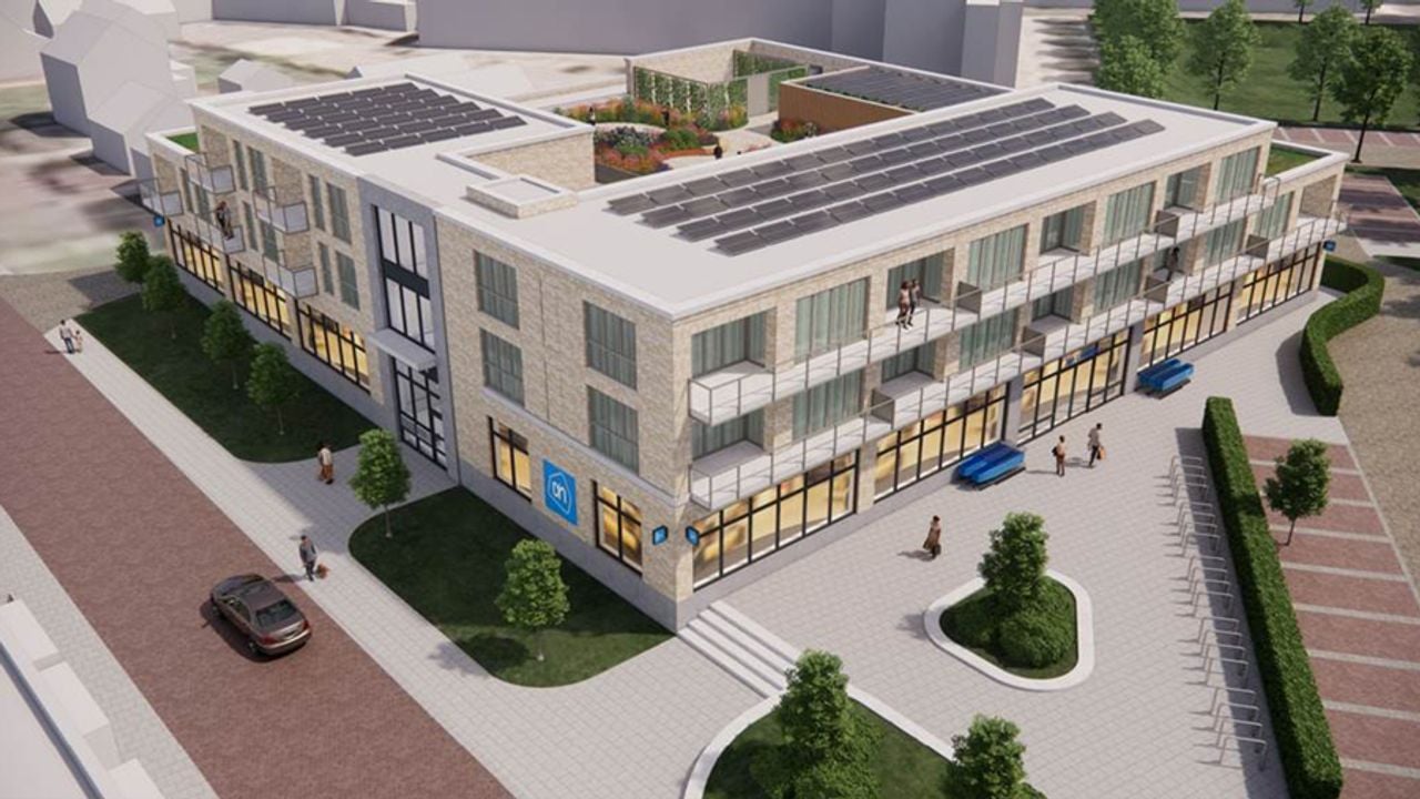 De nieuwe supermarkt in het dorp (afbeelding: gemeente Land van Cuijk).