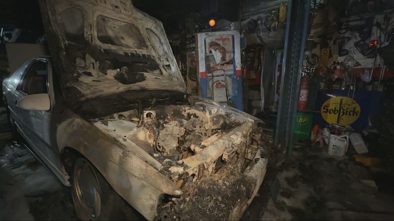 De verwoeste Amerikaanse klassieker (foto: Omroep Brabant).