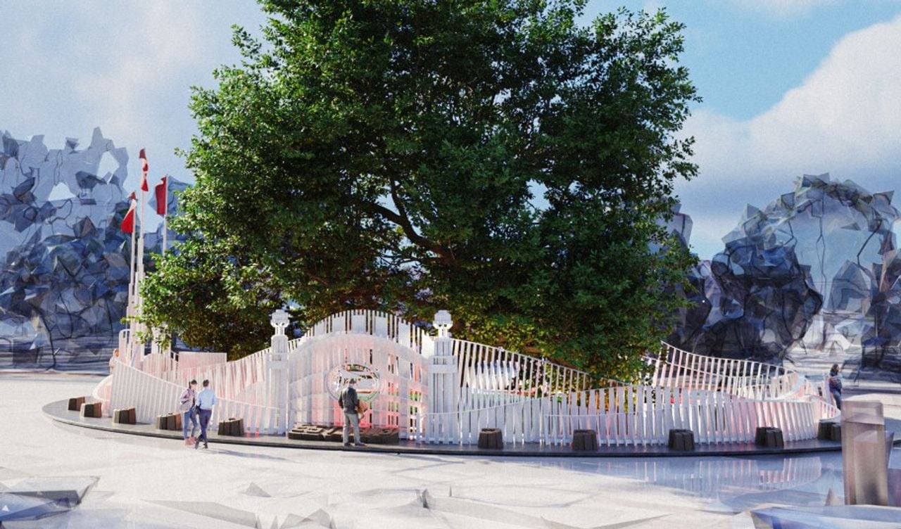 Een impressie van hoe het monument er uit moet komen te zien (foto: PSV.nl).