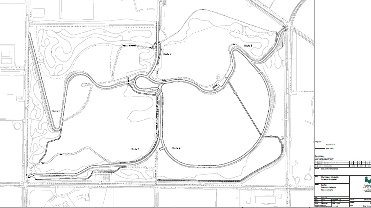 De tekening van de plannen op de berg.