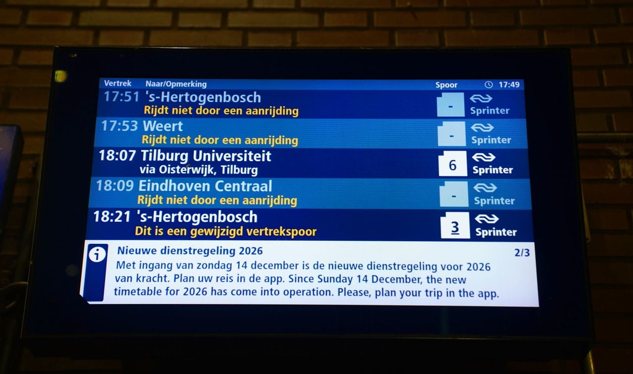 Tot zes uur reden er geen treinen tussen Tilburg en Eindhoven (foto: Bart Meesters / Persbureau Heitink).