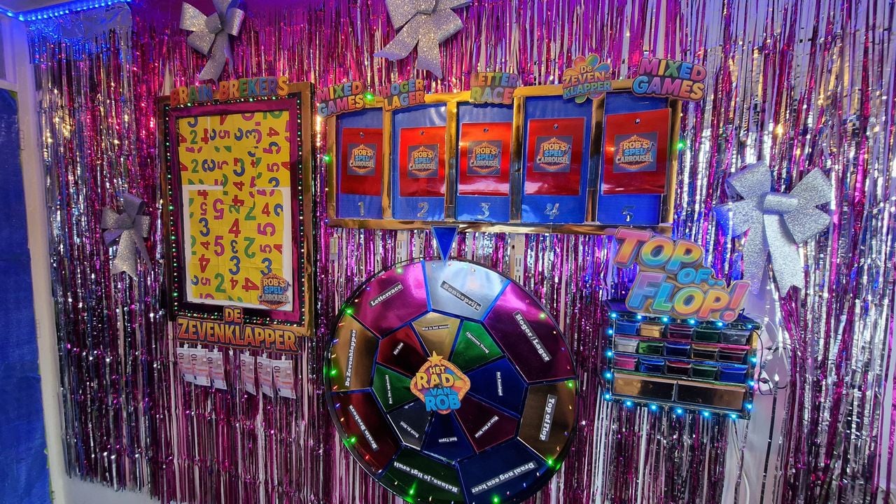 Het zelfgemaakte decor van Rob