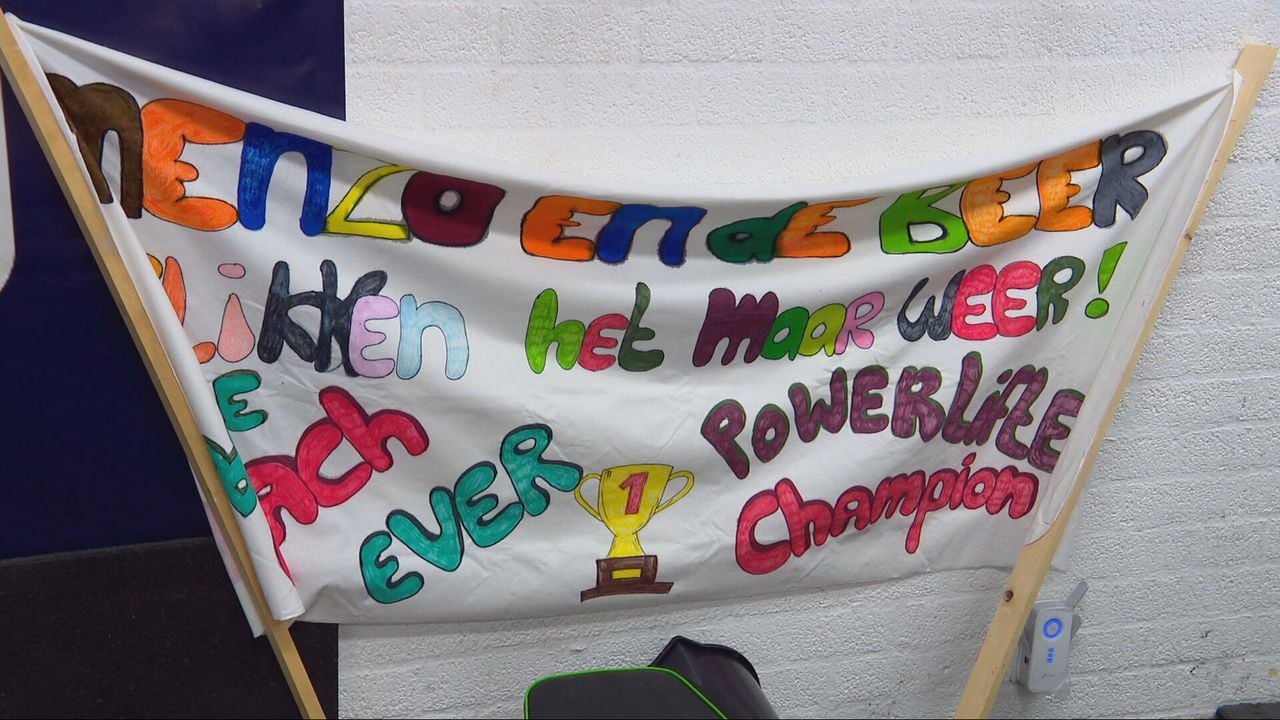 Een spandoek gemaakt voor Frans (Foto: Omroep Brabant.)