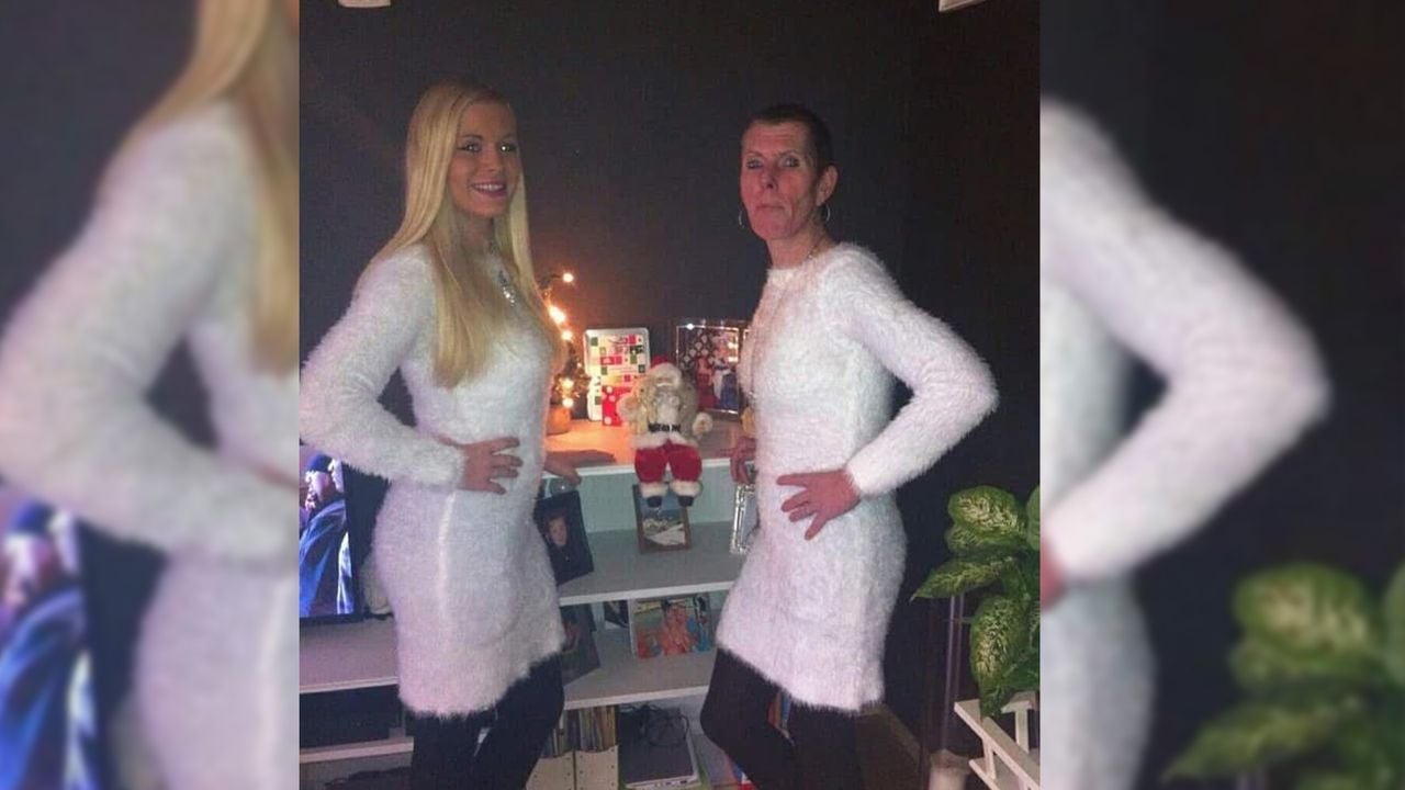 Priscilla en haar moeder Manon tijdens de feestdagen 