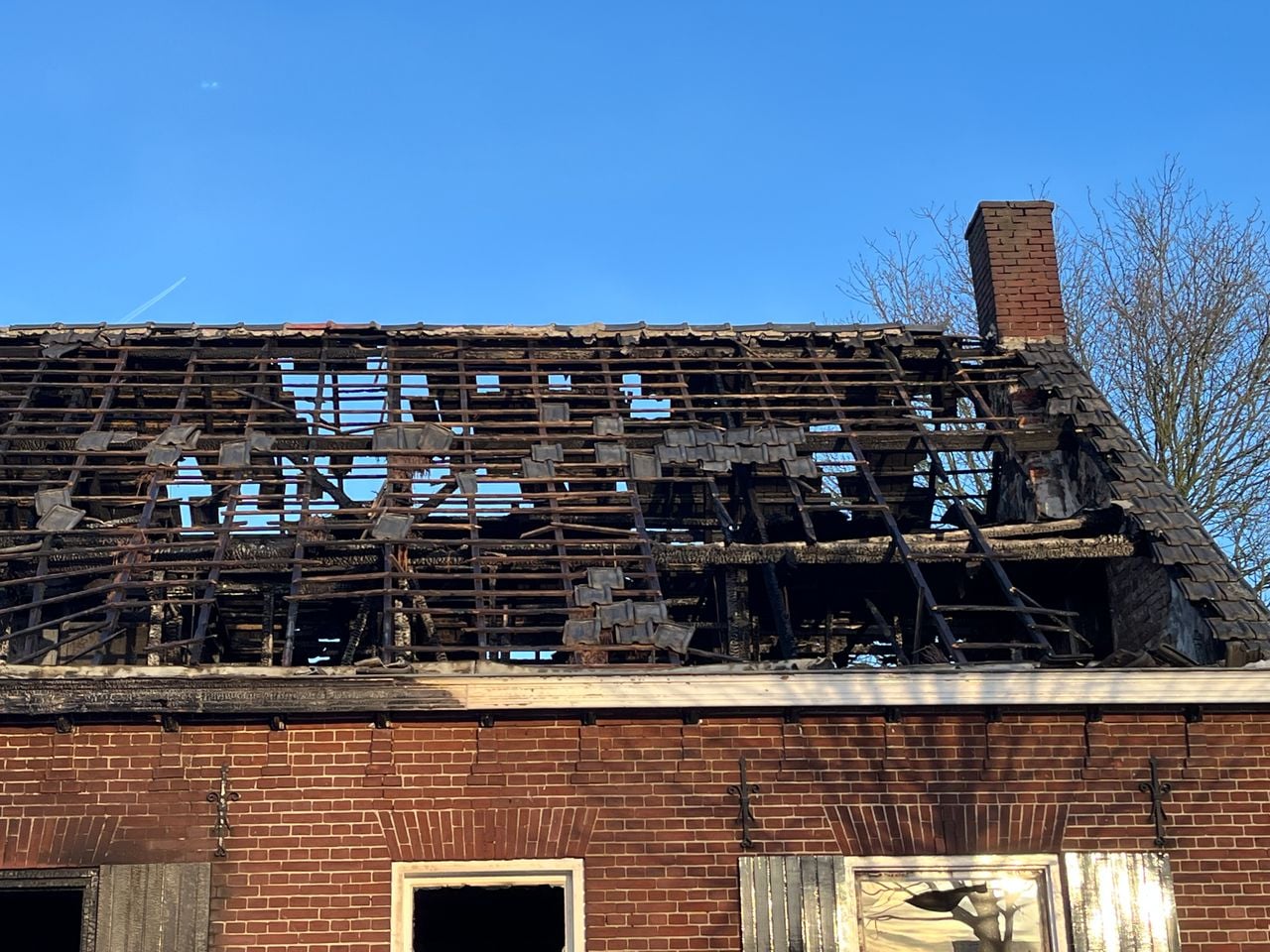 Flinke schade aan het huis (foto: Eva de Schipper).