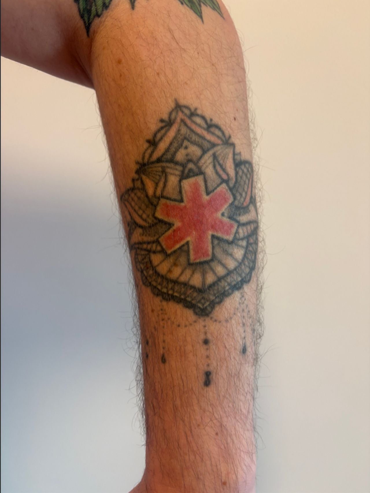 De tattoo op Kay's arm (eigen foto)