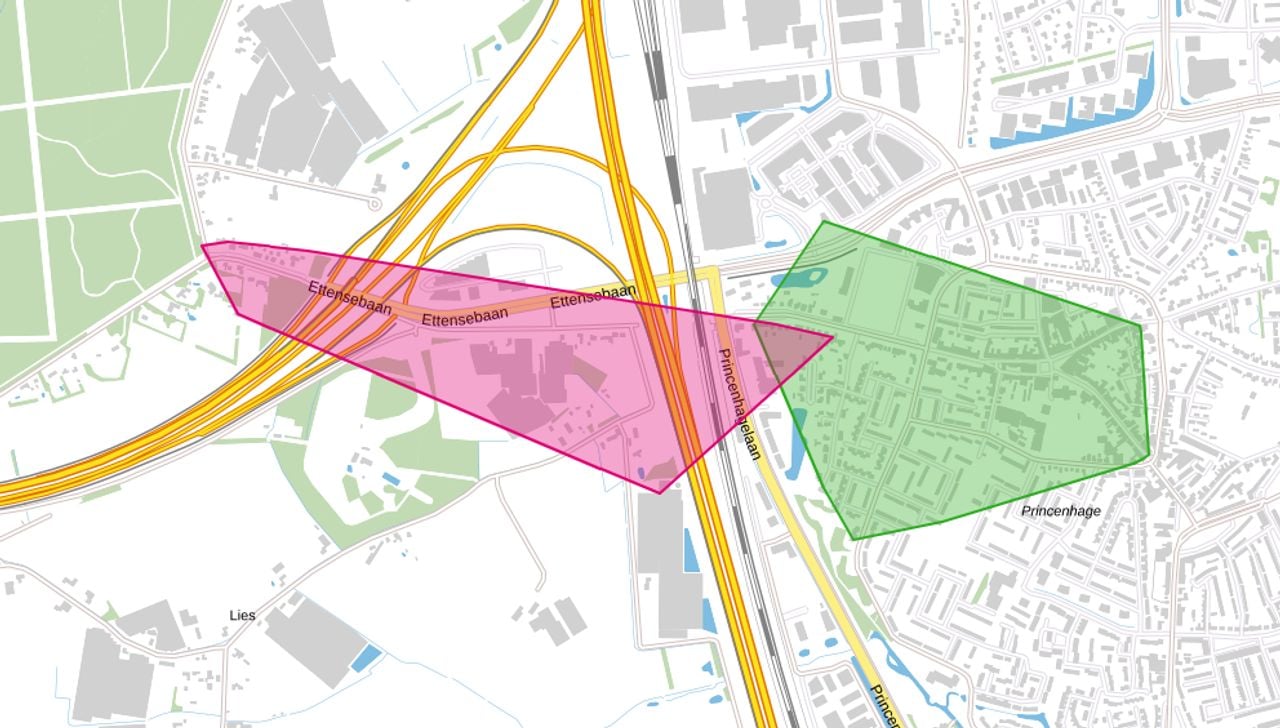 Deze adressen in Breda hadden te maken met een stroomstoring (foto: Enexis).