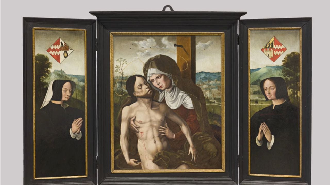 Het drieluik dat in de Sint-Jansbasiliek in Oosterhout hing (foto: Stedelijk Museum Breda).