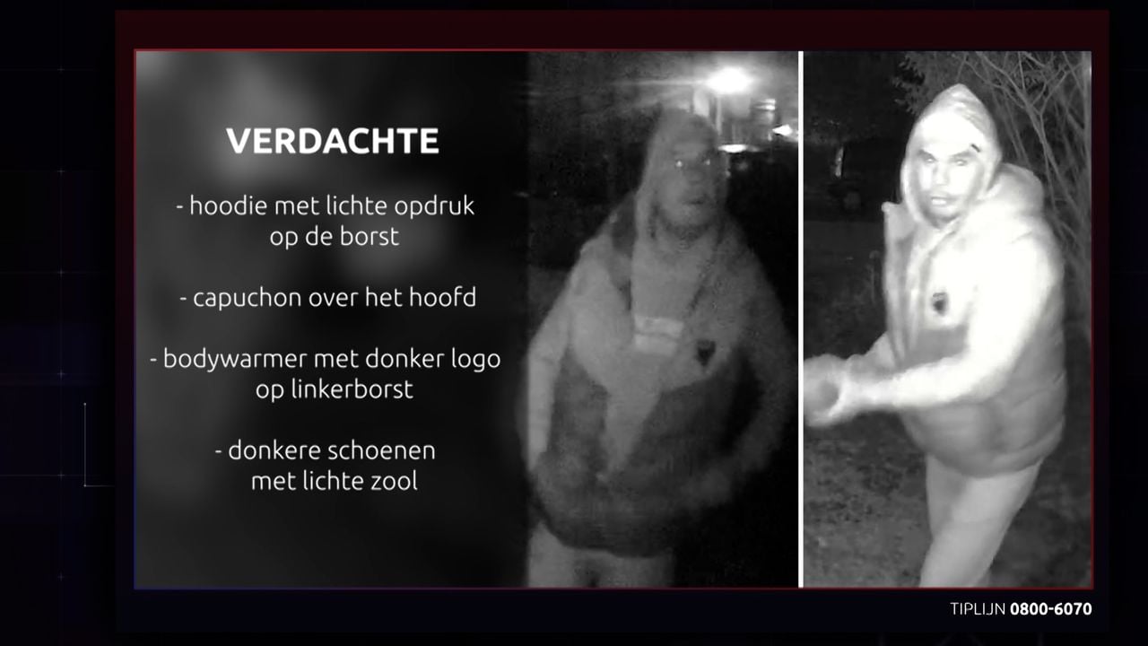 Het signalement van de man die wordt gezocht voor de brandstichting (foto: Bureau Brabant).