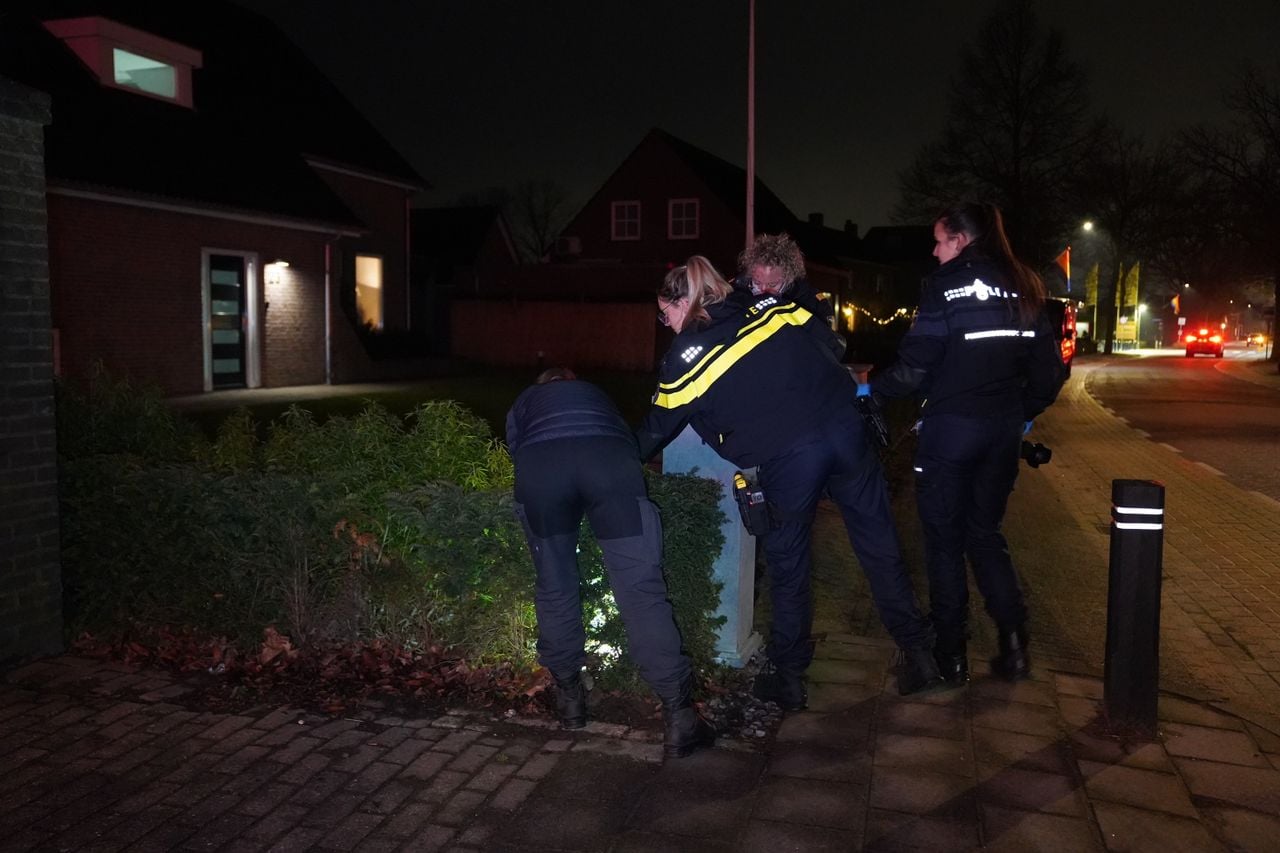 In de bosjes werd een mes gevonden (foto: Bart Meesters / Persbureau Heitink).