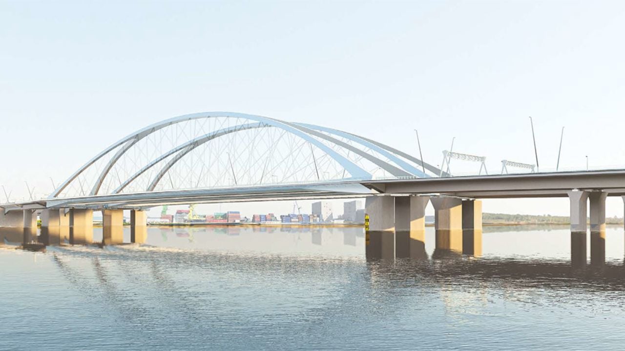 Een impressie van de nieuwe Merwedebrug (foto: Rijkswaterstaat)