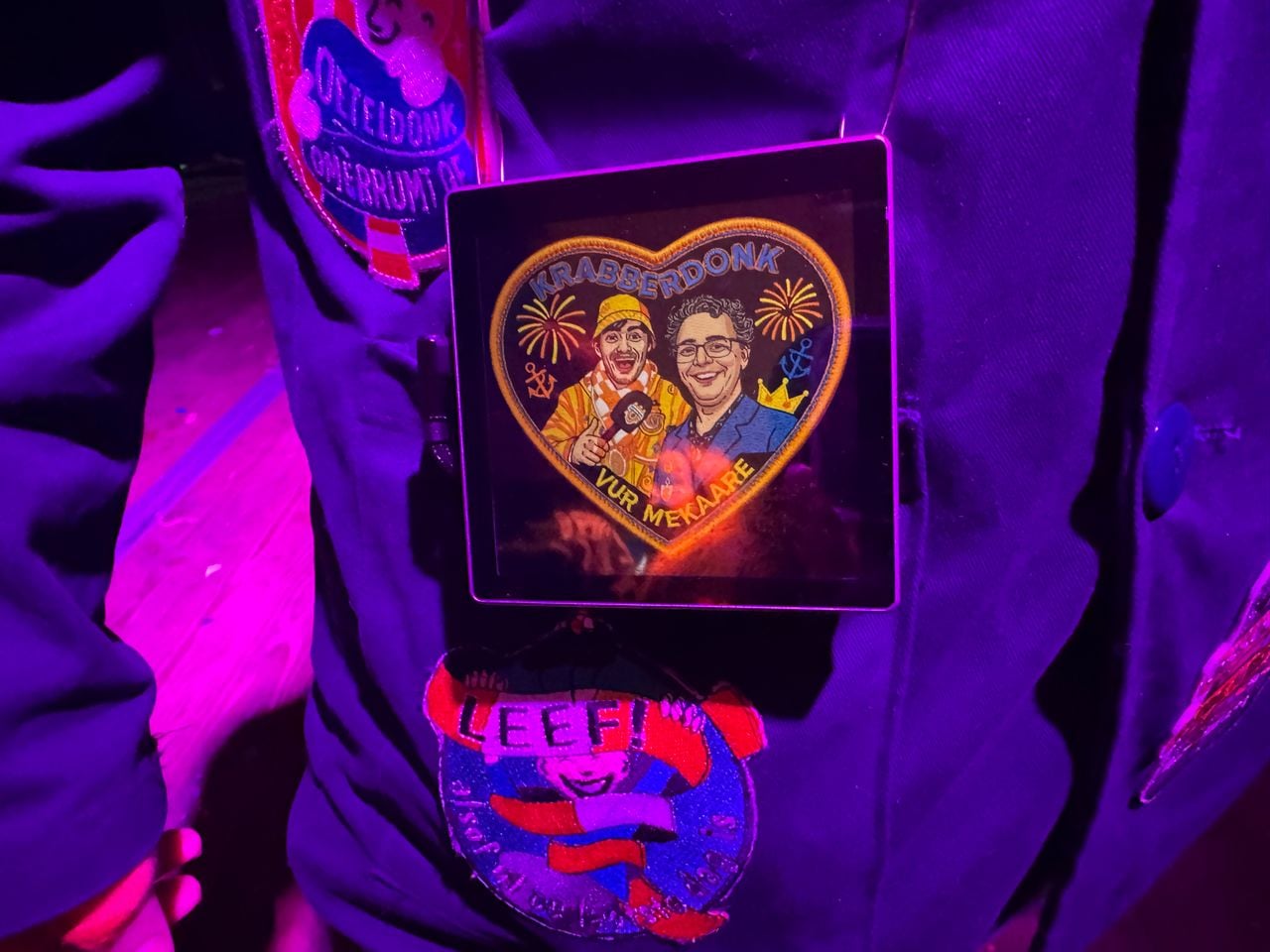 Dit digitale embleem werd in een paar seconden gemaakt (foto: Thijs den Ouden).