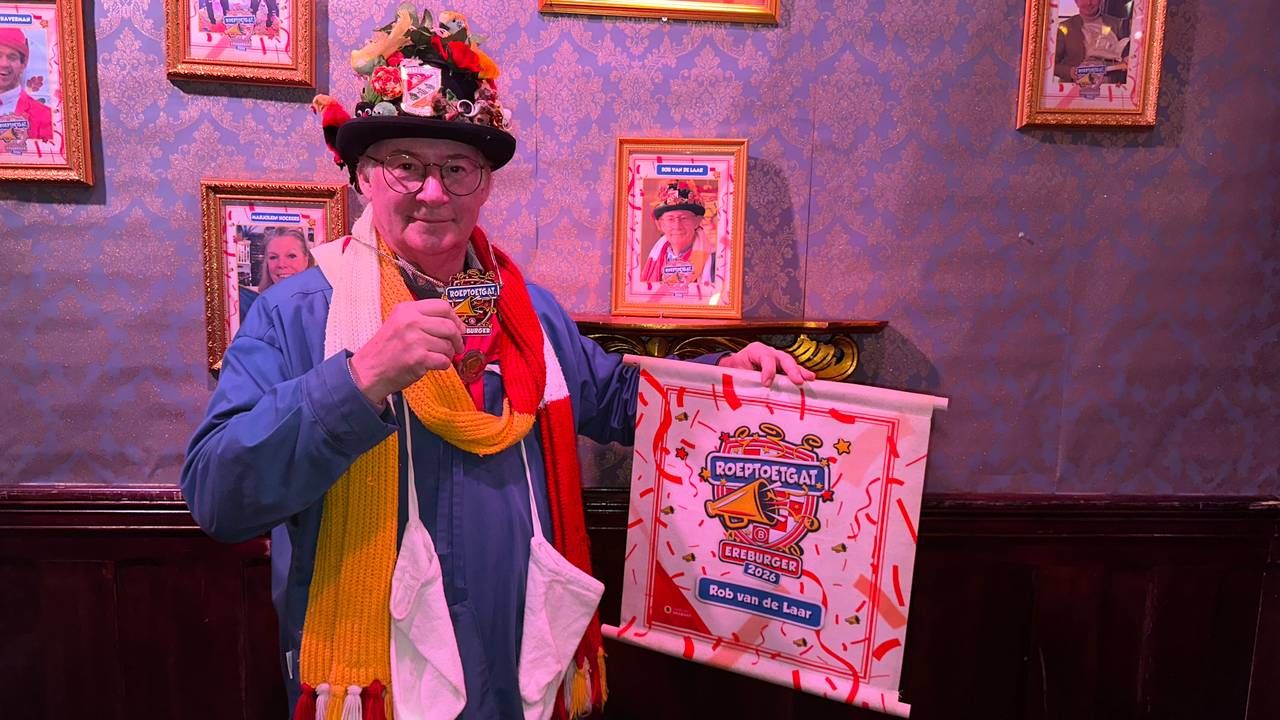 Rob van de Laar is uitgeroepen tot Ereburger van Roeptoetgat (foto: Omroep Brabant).