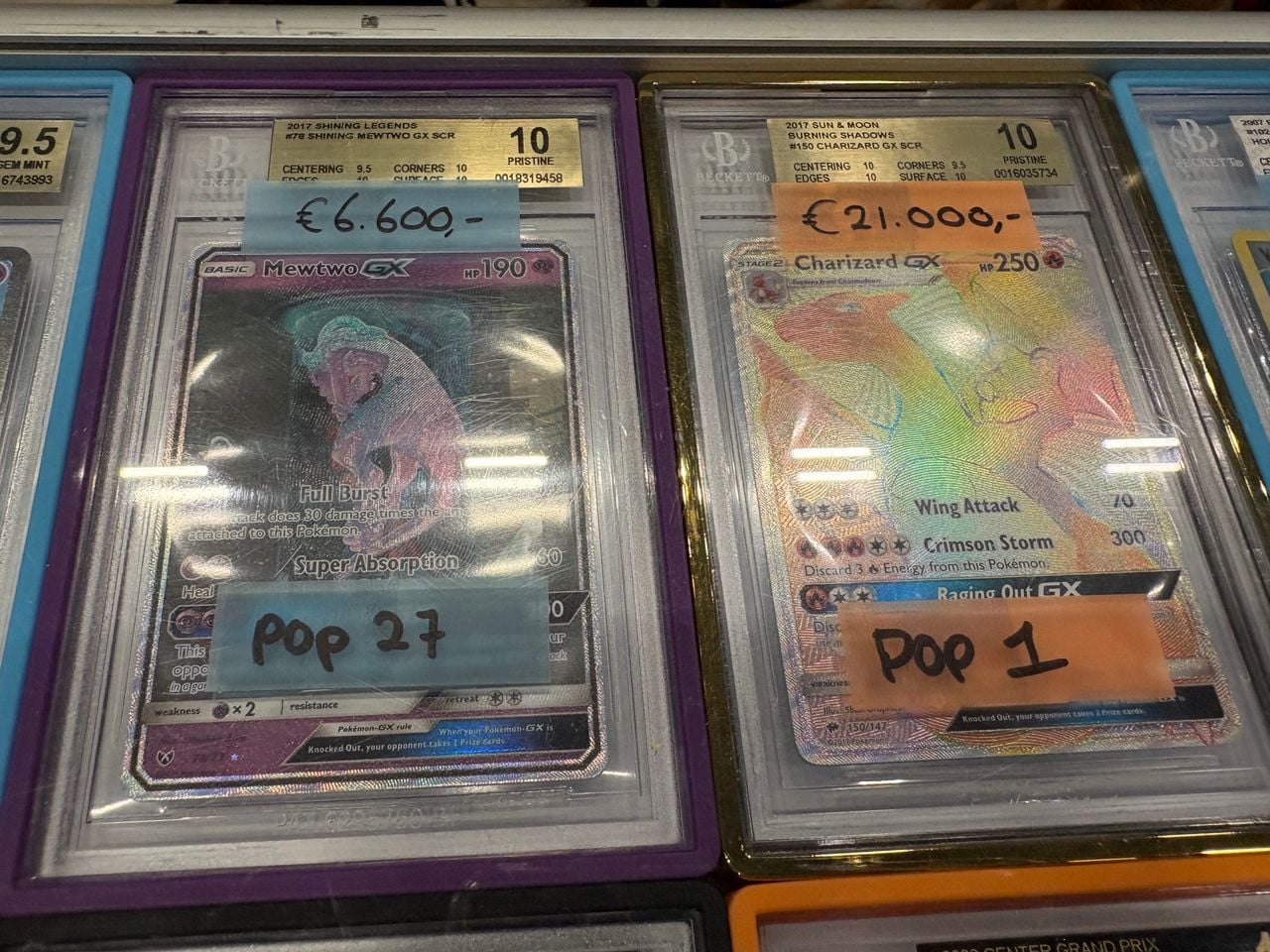 Pokémon kaarten van 6.600 en 21.000 euro