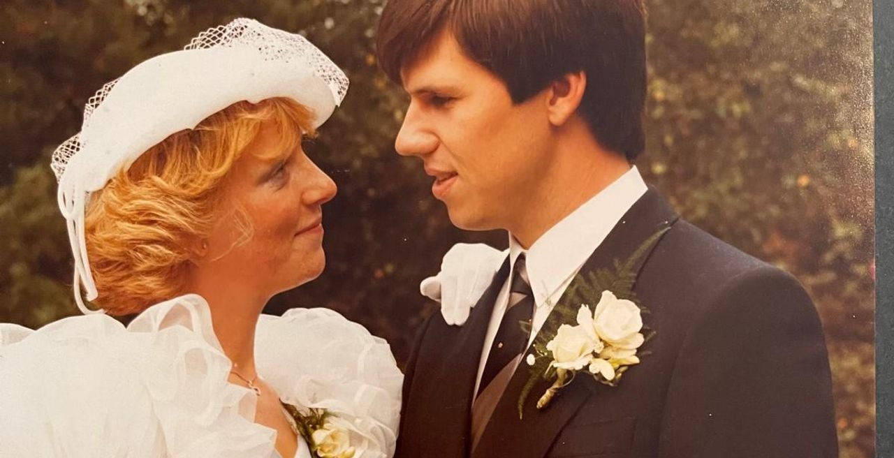 Miriam en Fred tijdens hun bruiloft (Privéfoto).