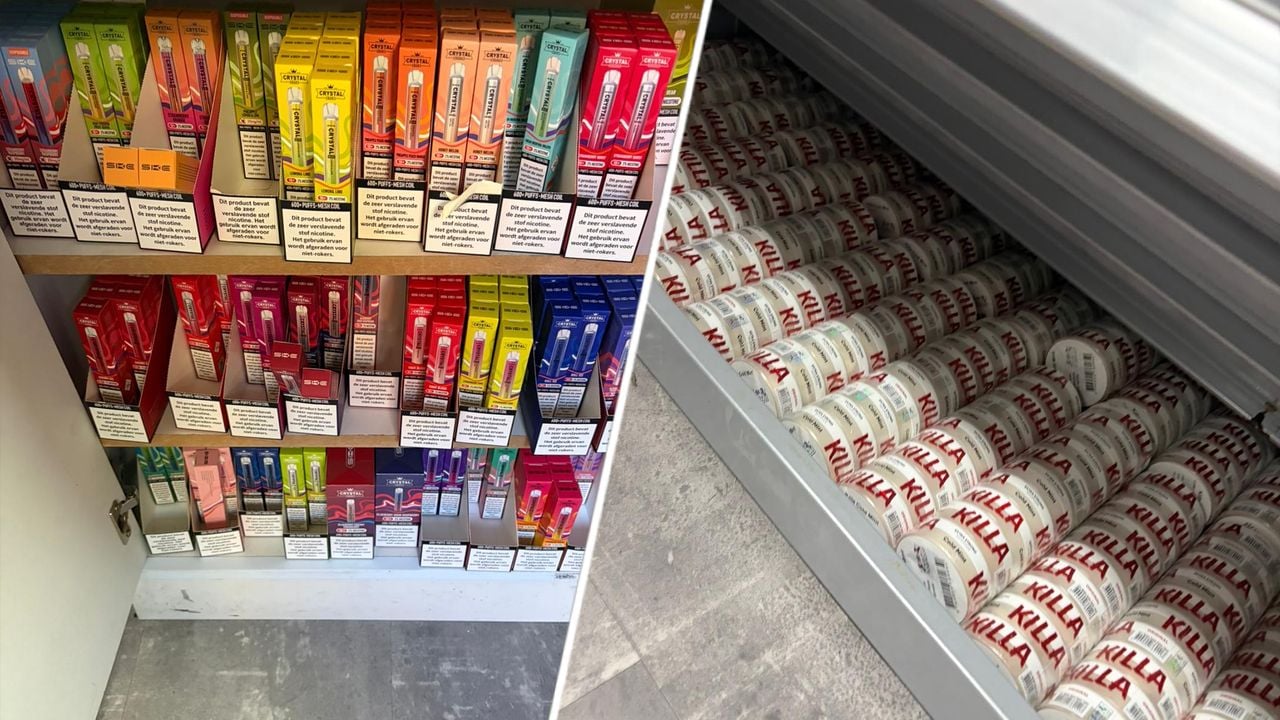 Er werden ook illegale vapes en snus gevonden (foto's: gemeente Helmond).