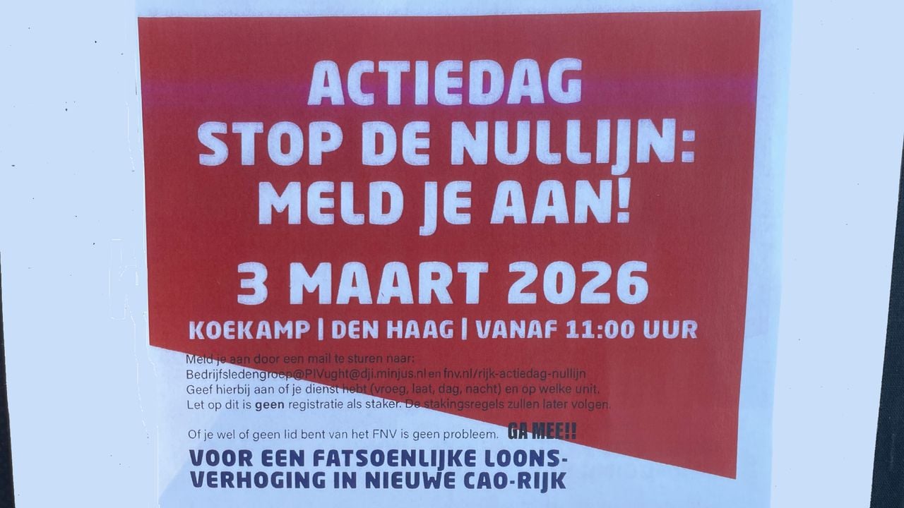 Medewerkers worden opgeroepen voor een demonstratie op 3 maart in Den Haag. 