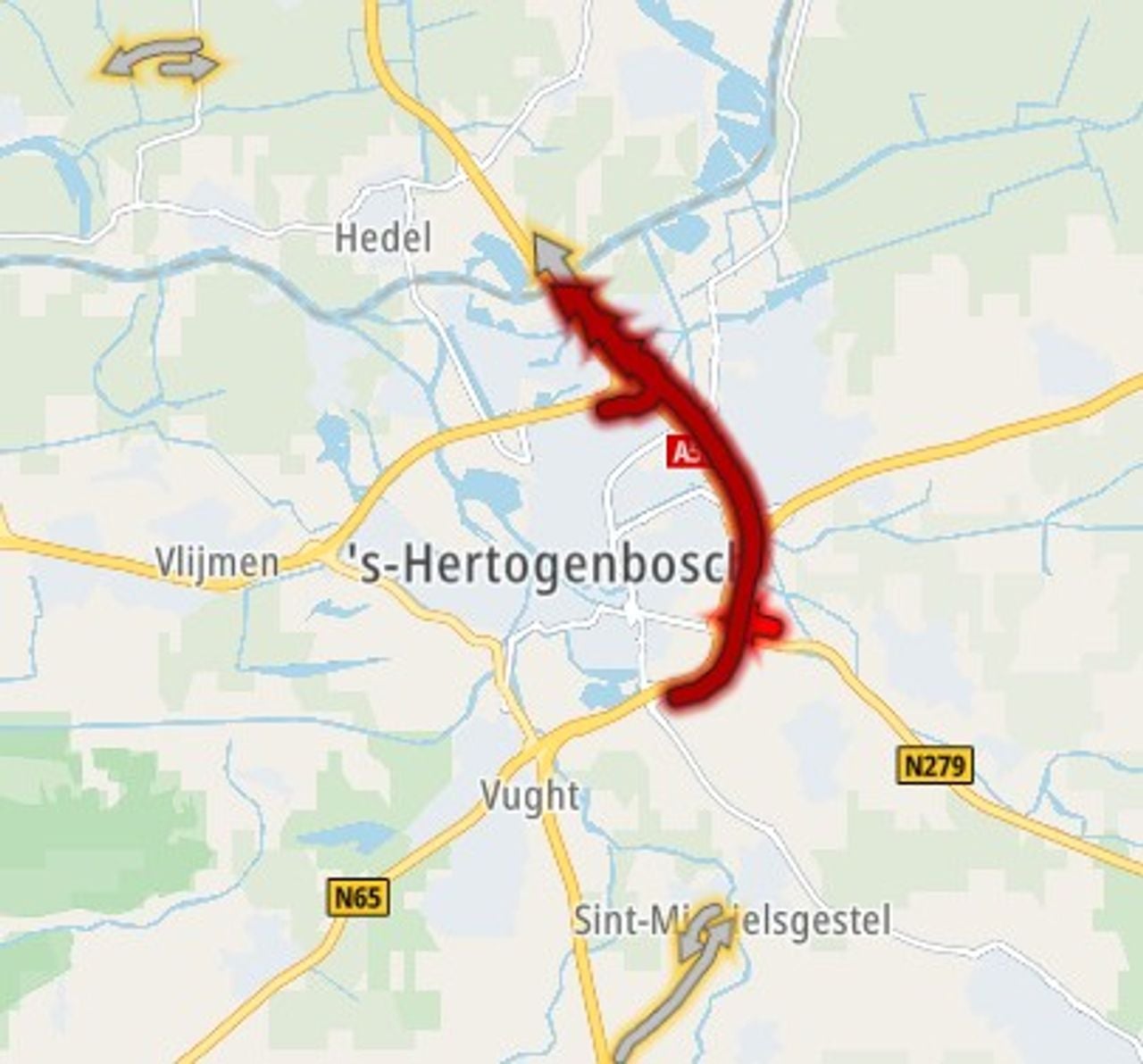 Afbeelding: X/ANWB Verkeersinformatie.