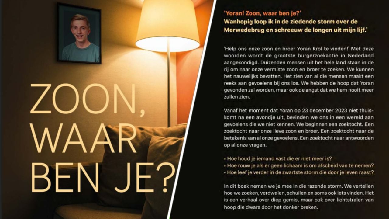 Het boek ‘Zoon, waar ben je?’ komt 27 maart uit (foto’s: Triple Boeken)