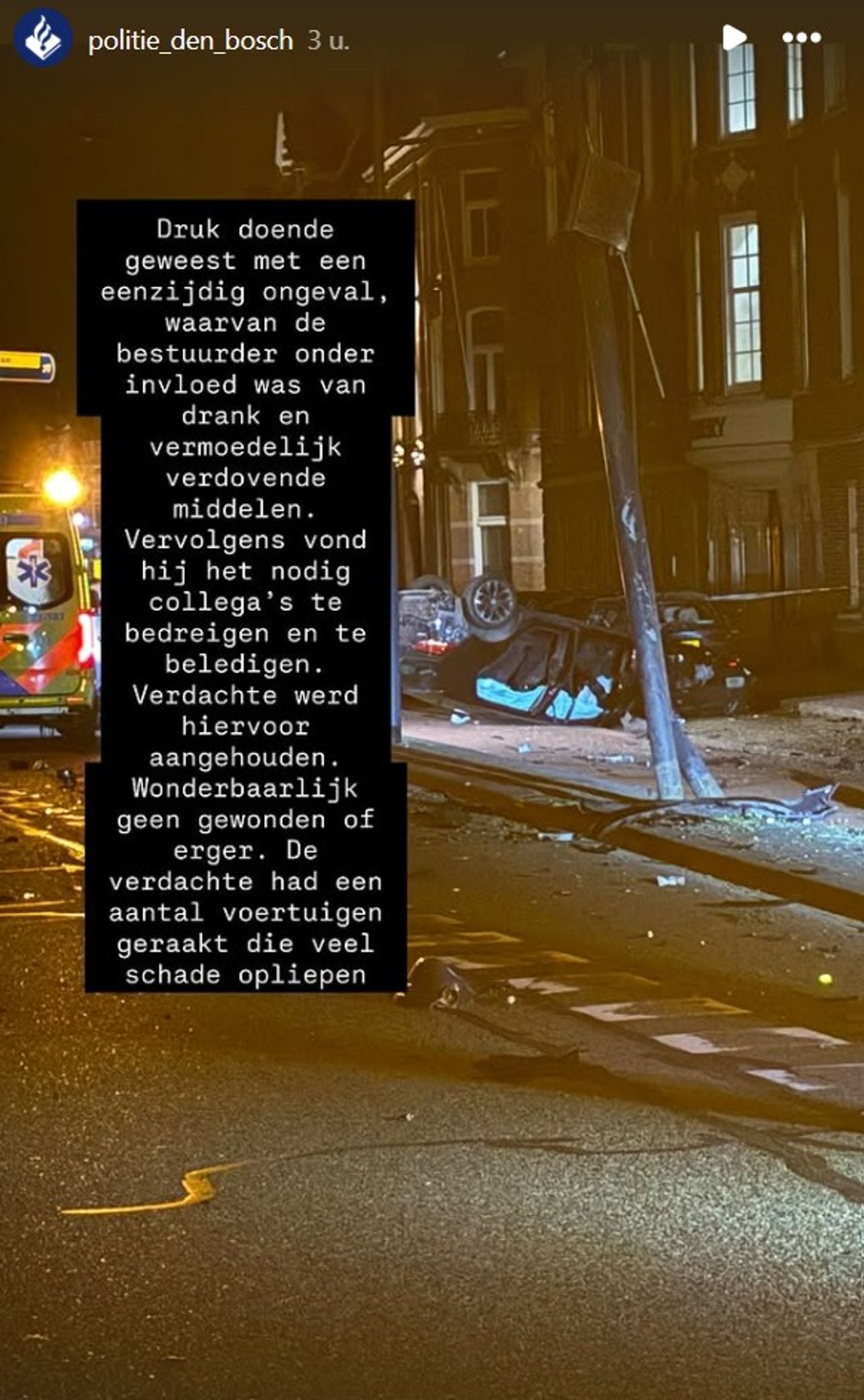 Foto: Instagram politie Den Bosch.