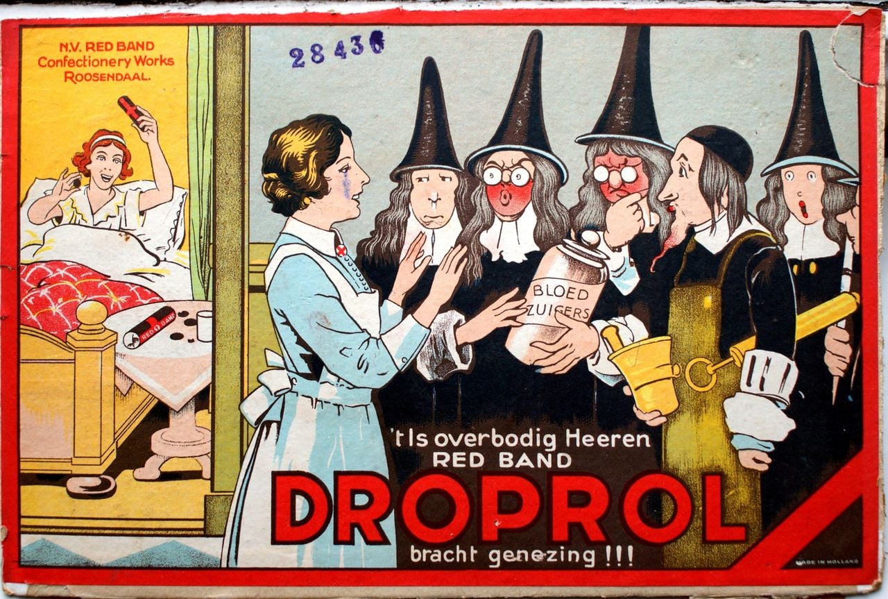 Een oude reclame van Red Band in Roosendaal (West-Brabants Archief)