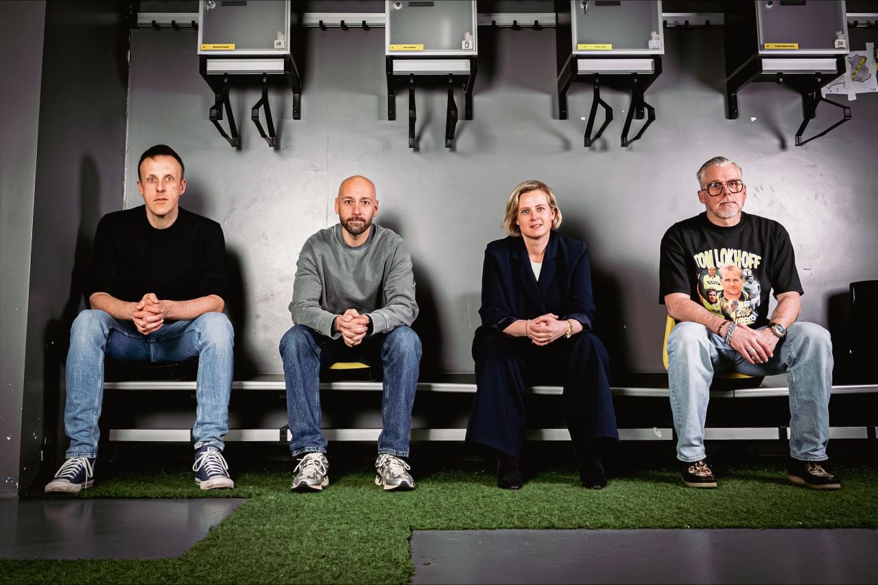 Levien den Boer, Demian Polane, Elvira de Kam en Hugo de Graaf.