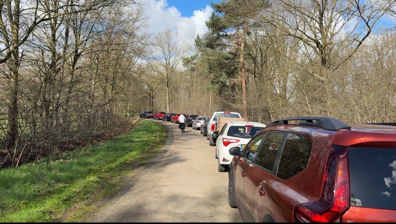 In de rij in Hapert (foto: Pieter Soethout).