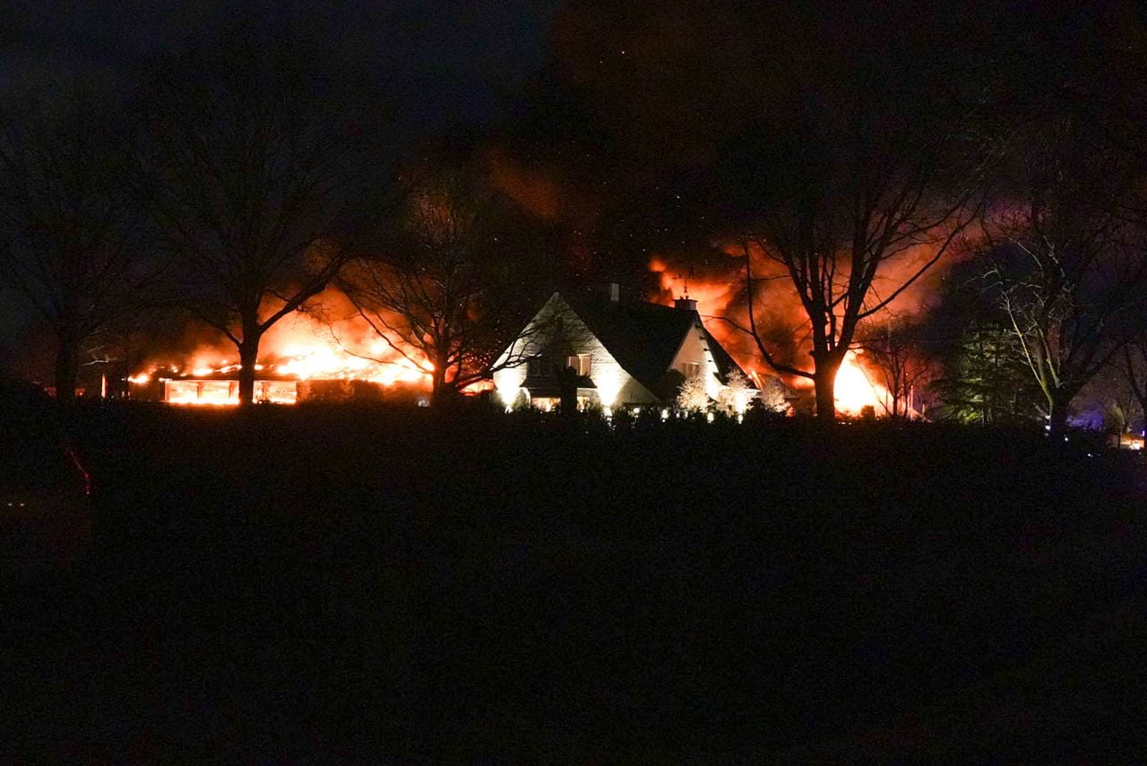 Brand in Someren (foto: Harrie Grijseels / Persbureau Heitink). 