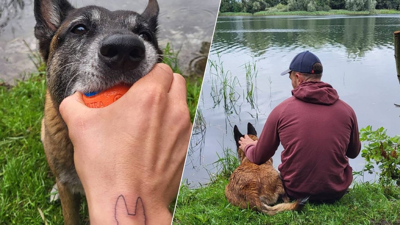 Nog een laatste keer samen naar het water.