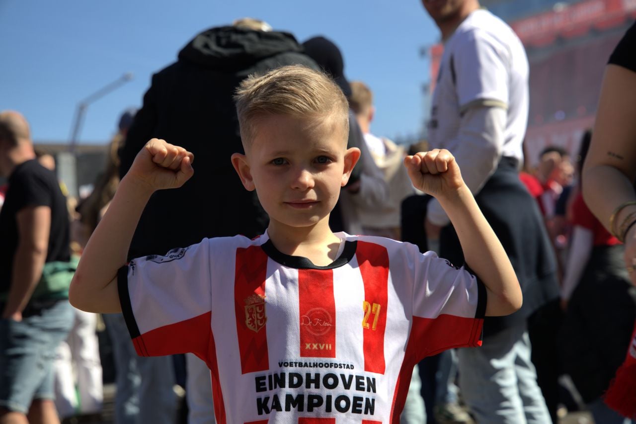 Jaivey uit Eindhoven kan vandaag weer naar de huldiging (foto: Lobke Kapteijns). 