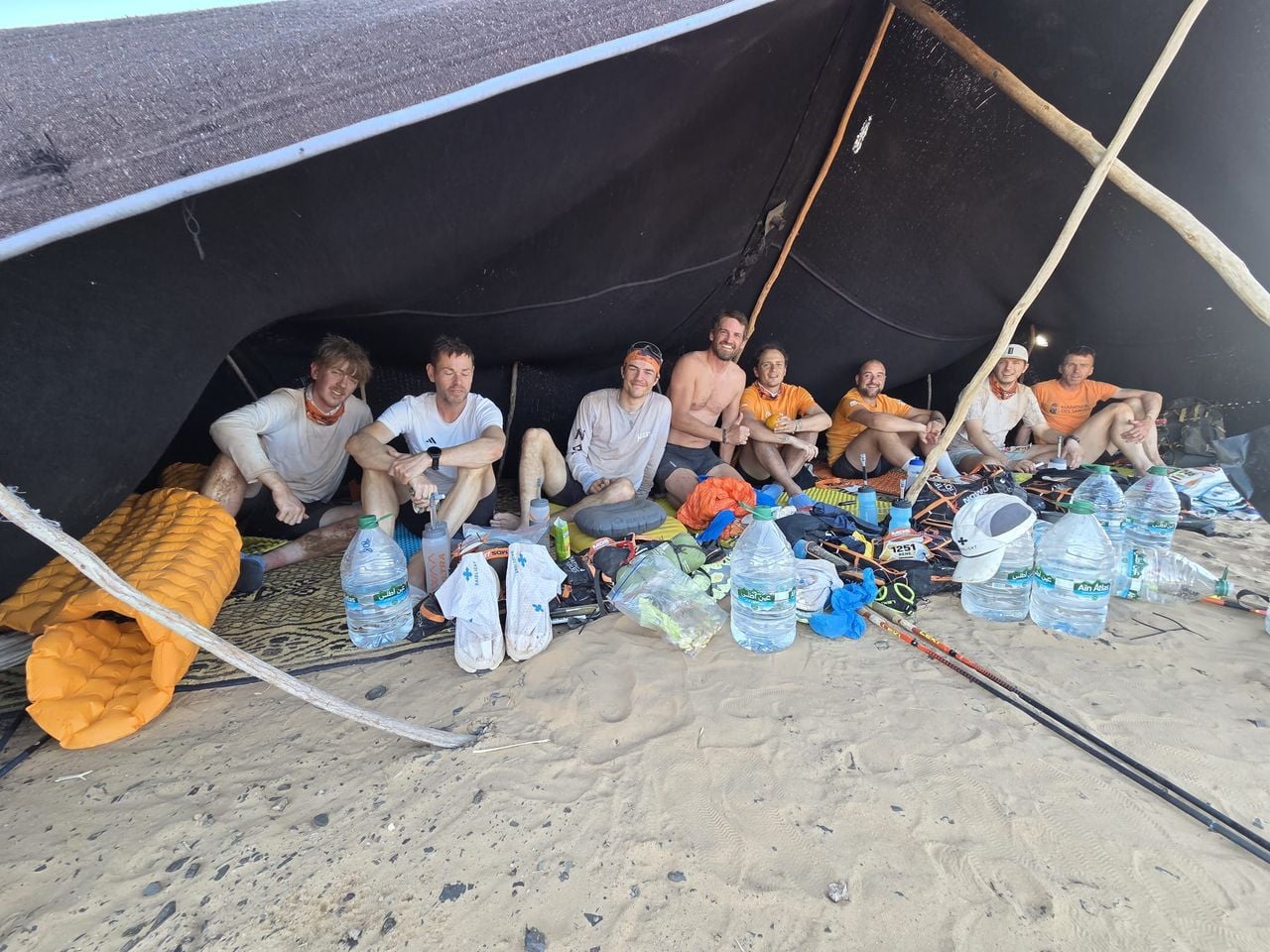 De tent waar André de hele week in sliep (foto: privé).