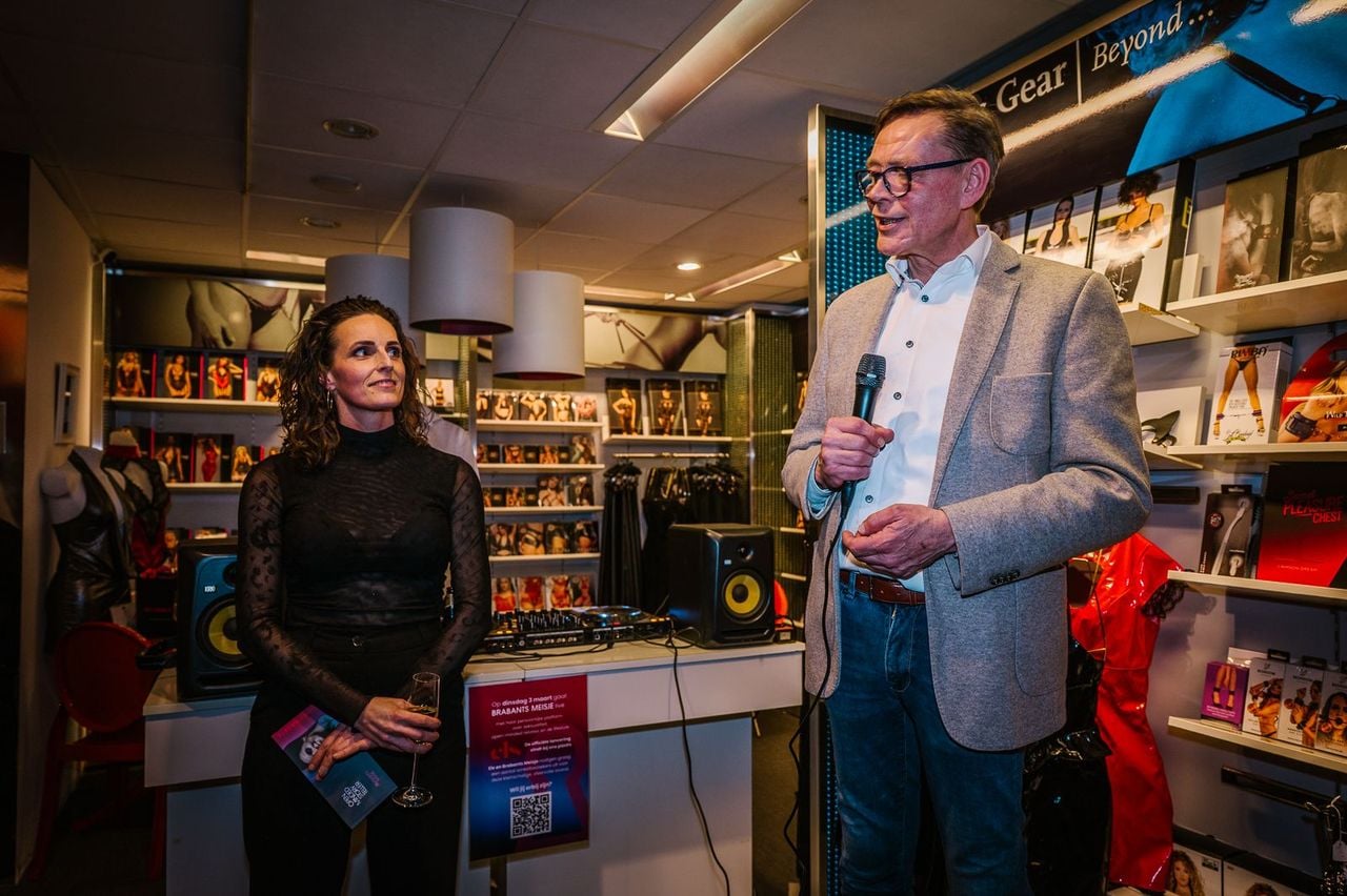 Jolanda bij de lancering van haar website bij EroLifeStyle in Breda.