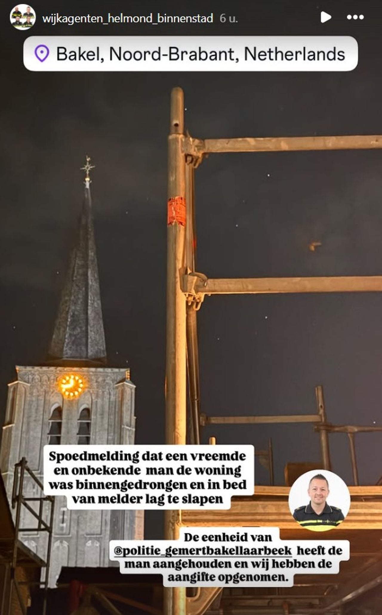 Foto: Instagram wijkagenten Helmond binnenstad.