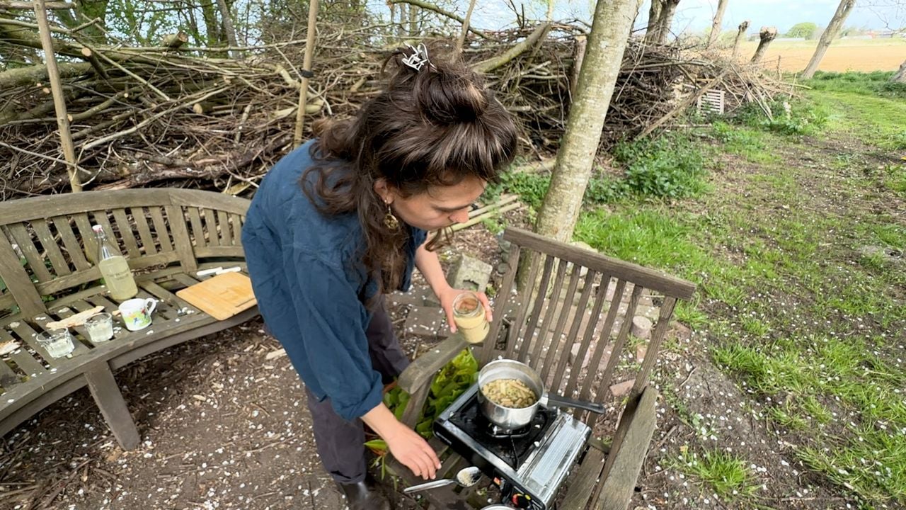 Roos Konings kookt de Japanse duizendknoop.