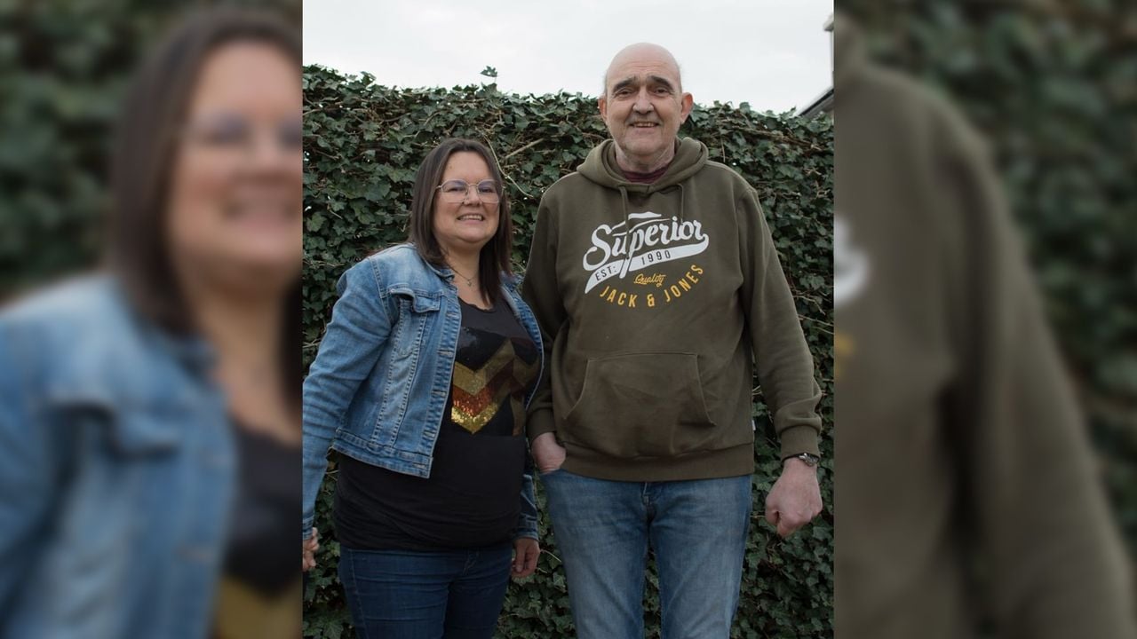 Jolanda met haar vader Frans.
