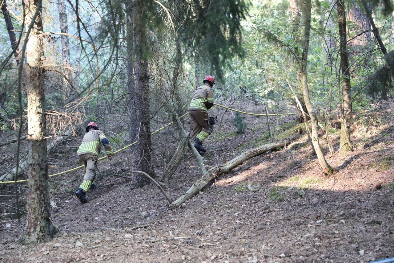 Door droogte kan het vuur zich snel uitbreiden (foto: Persbureau Heitink/Christian Traets ).