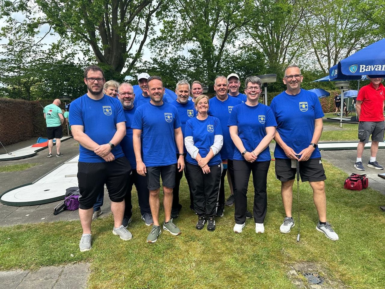 De spelers van Midgetgolfclub Oirschot (foto: Leon Voskamp).