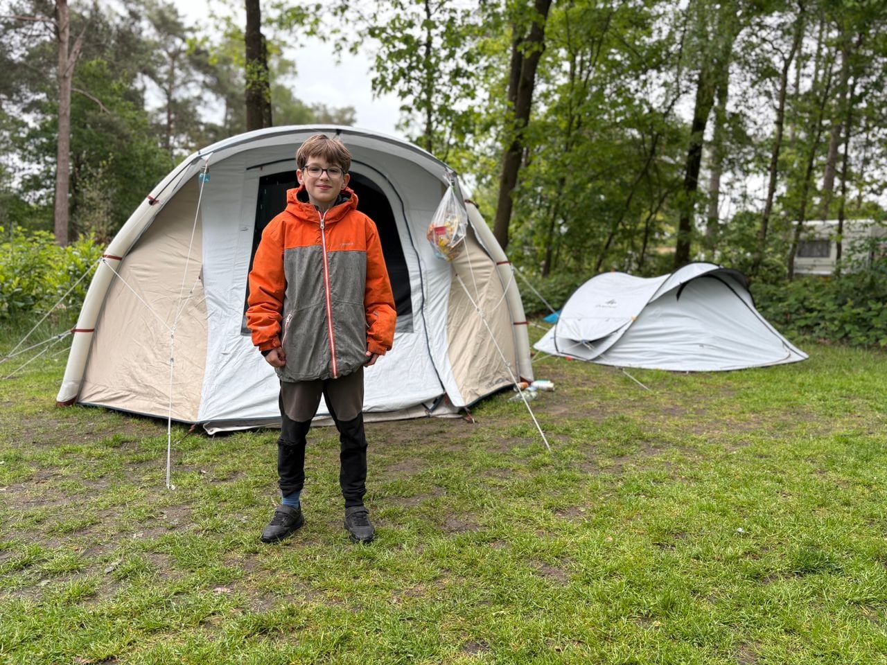Bowe had het erg koud in zijn tent vannacht (foto: Raymond Merkx).