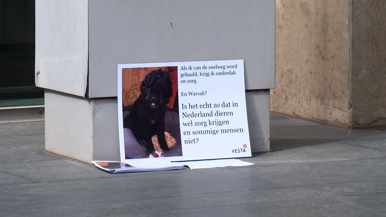 Het protestbordje.