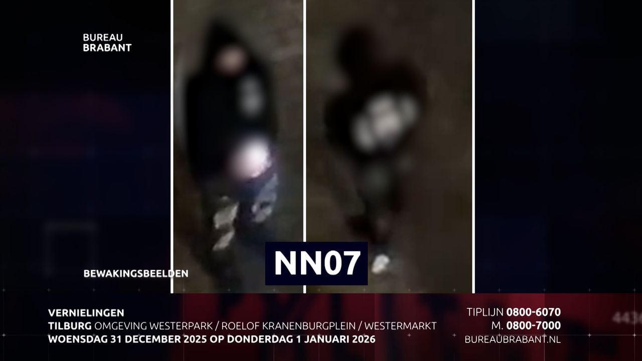 Een van de verdachten van de vernielingen tijdens de jaarwisseling in Tilburg (foto: Bureau Brabant)