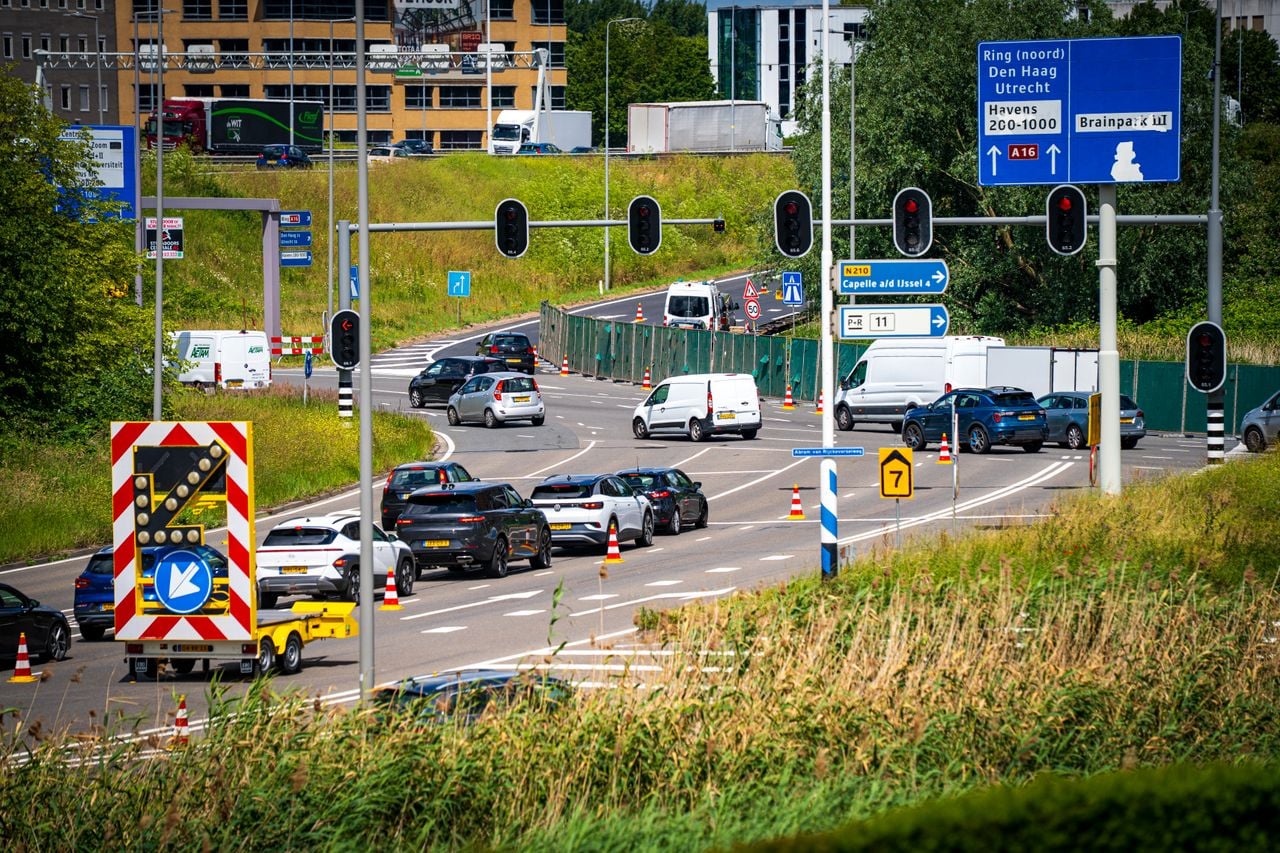 De weg is deels afgezet voor de reconstructie (foto: MediaTV).