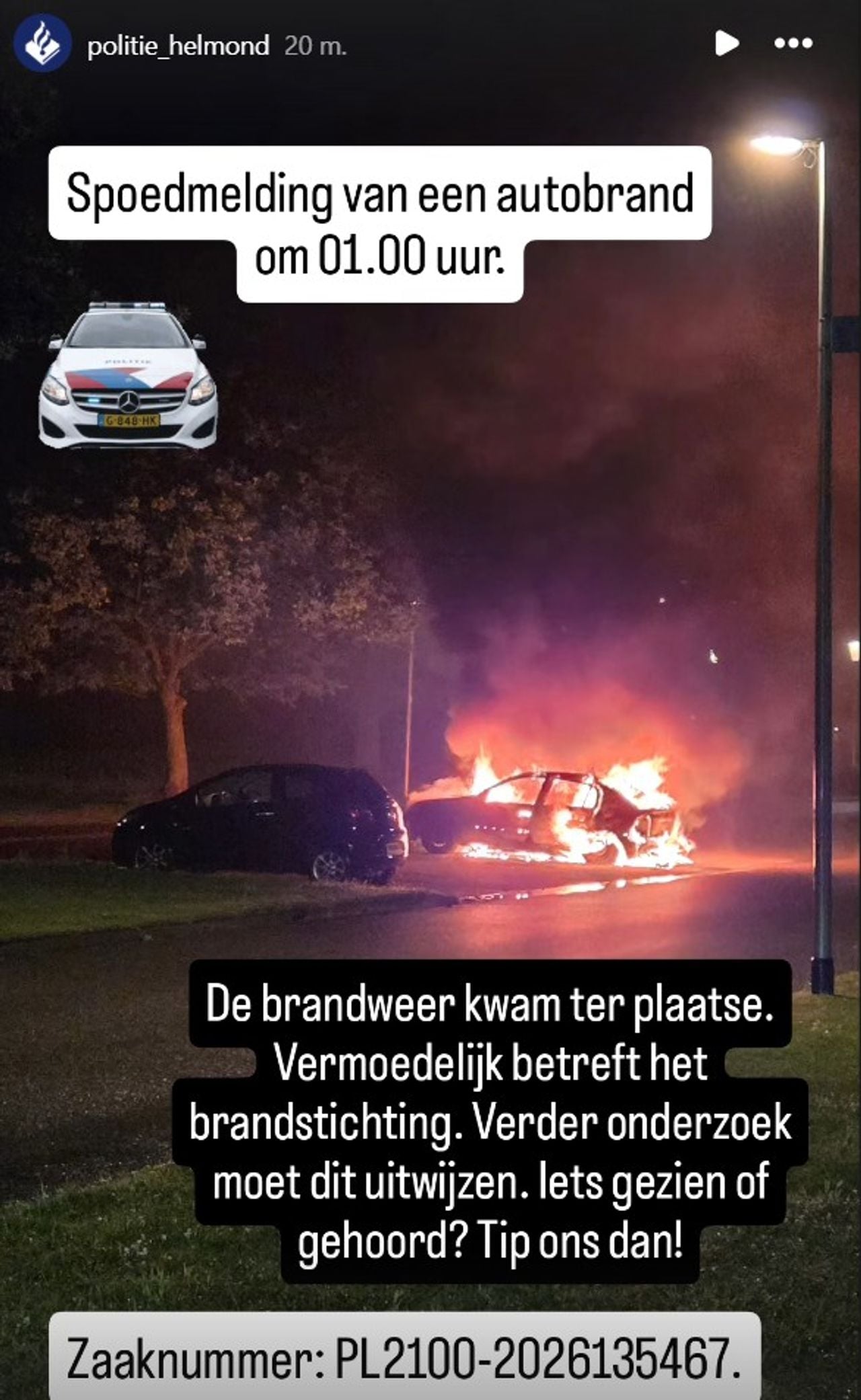 Foto: Instagram politie Helmond.