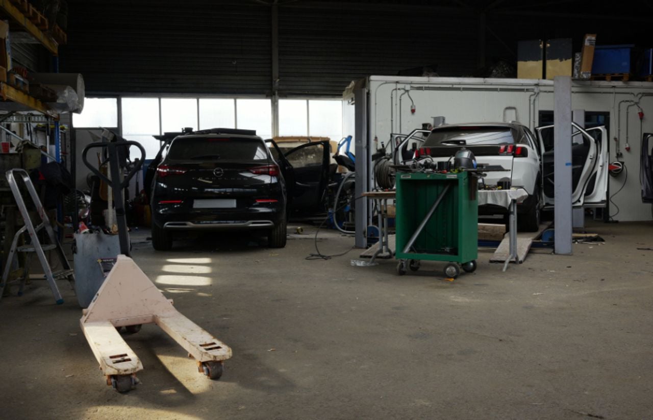 De werkplaats (Foto: Politie Zeeland-West-Brabant)