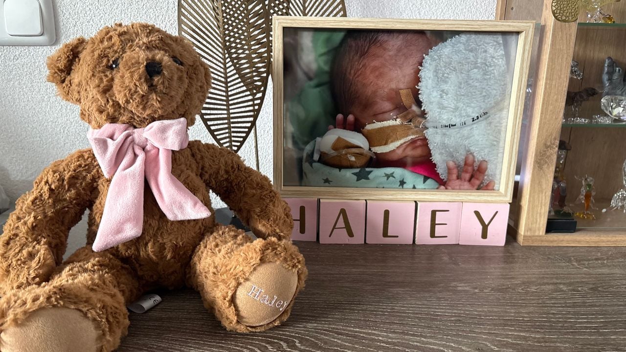 In de woonkamer van Colin en Kim is een speciaal plekje voor Haley (foto: Imke van de Laar).